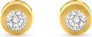 Bliss Diamond .50 - 1.75 Carat TW Diamond Bezel Stud Earrings in 14k Gold Lab Grown