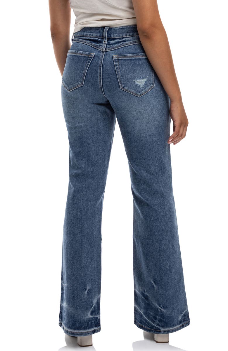 1822 Denim Distressed High Waist Bootcut Jeans, Alternate, color,