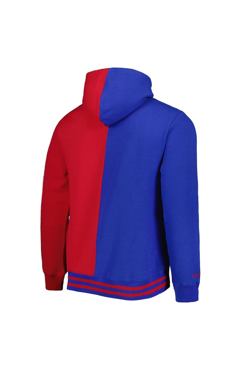 Mitchell & Ness Men's Mitchell & Ness Royal/Red Philadelphia 76ers Hardwood Classics Split Pullover Hoodie, Alternate, color, Royal
