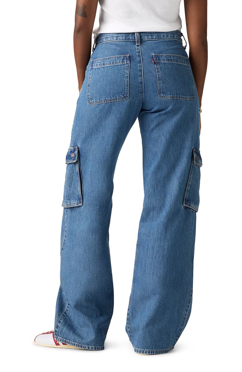 Levi's Superlow Loose Fit Cargo Jeans, Alternate, color, All Over Blue