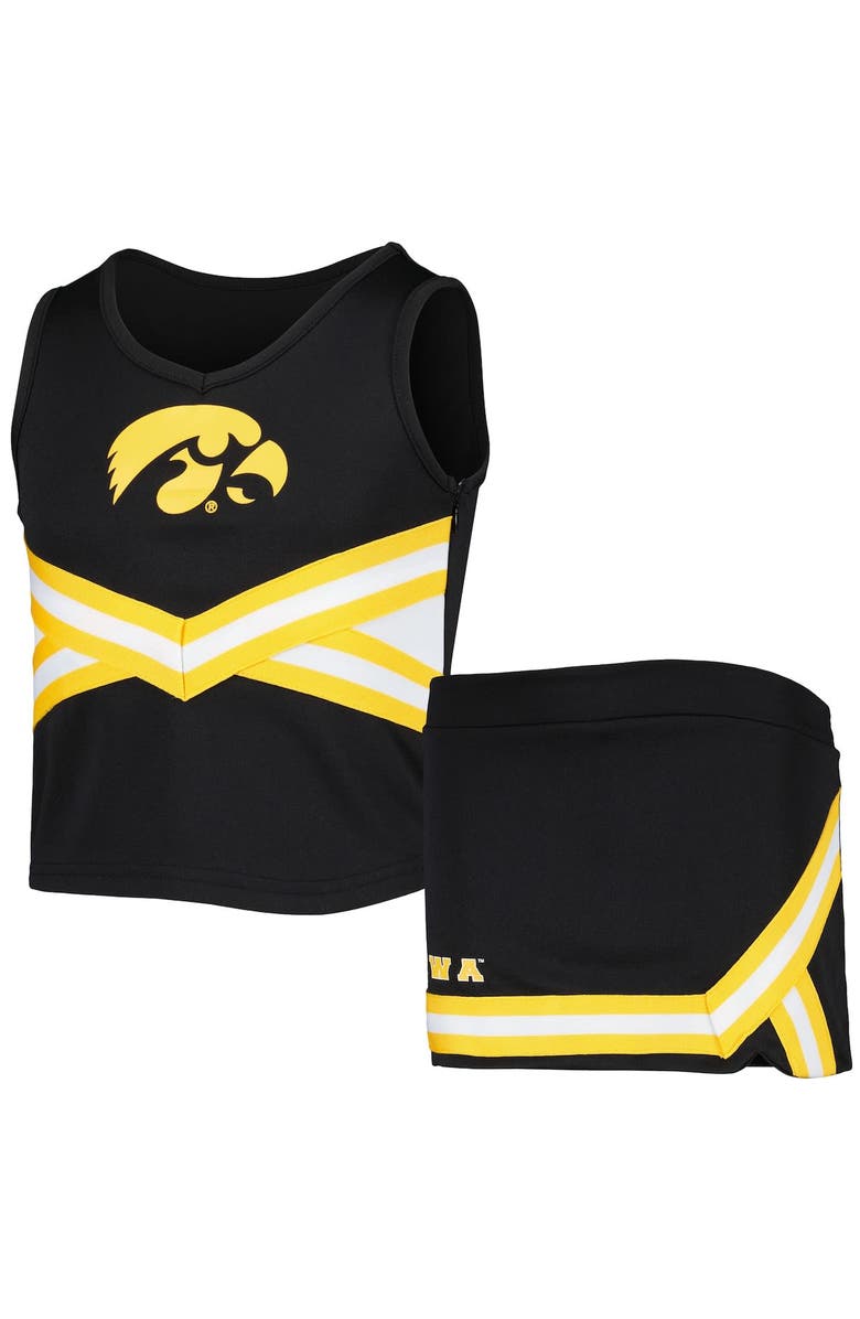 COLOSSEUM Girls Youth Colosseum Black Iowa Hawkeyes Carousel Cheerleader Set, Main, color, Black