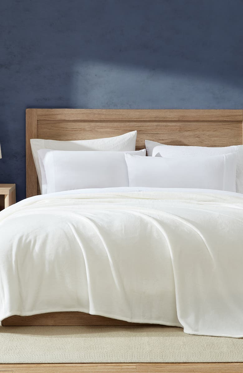 Nautica Ultra Soft Blanket, Alternate, color, Deck White