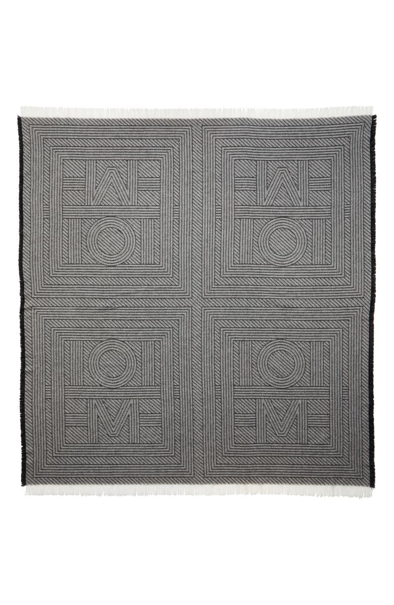 TOTEME Monogram Stripe Wool Blanket Scarf, Alternate, color,
