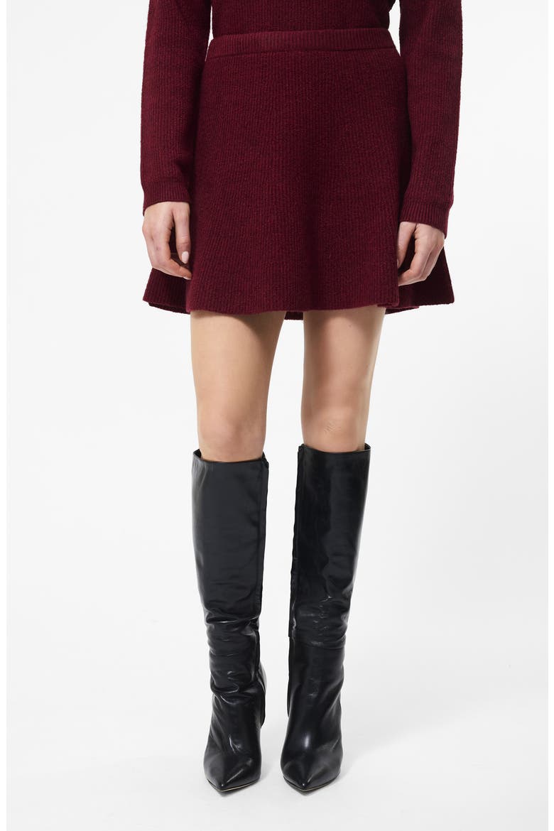 Vhari Sweater Miniskirt, Main, color, CABERNET