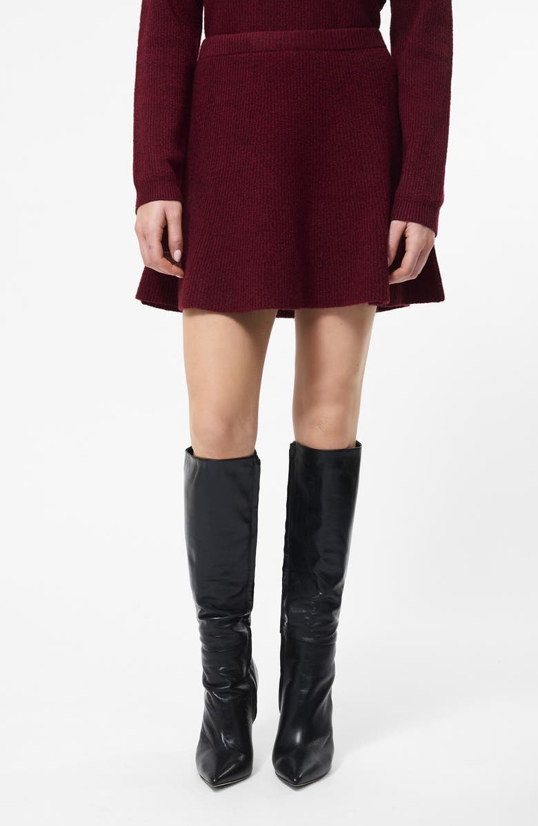 French Connection Vhari Sweater Miniskirt, Main, color, Cabernet