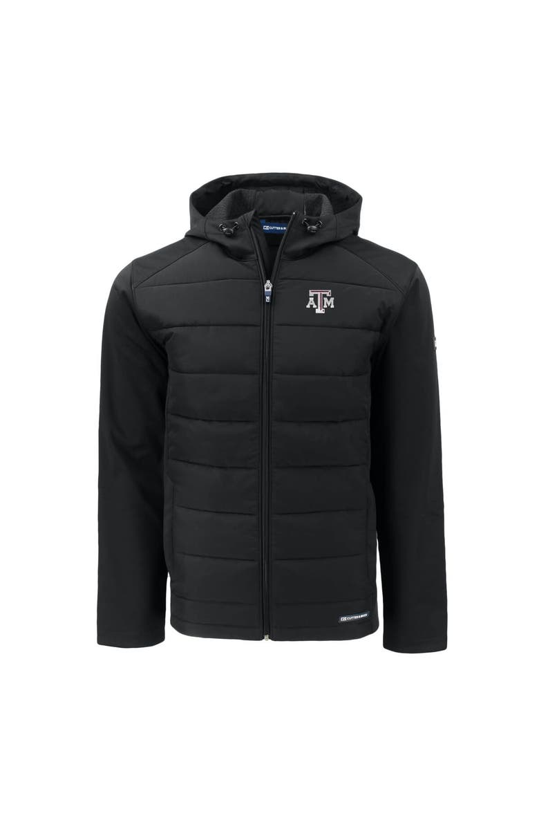 Cutter & Buck Men's Cutter & Buck Black Texas A&M Aggies Evoke Hybrid Eco Softshell Recycled Full-Zip Hoodie, Alternate, color, Black