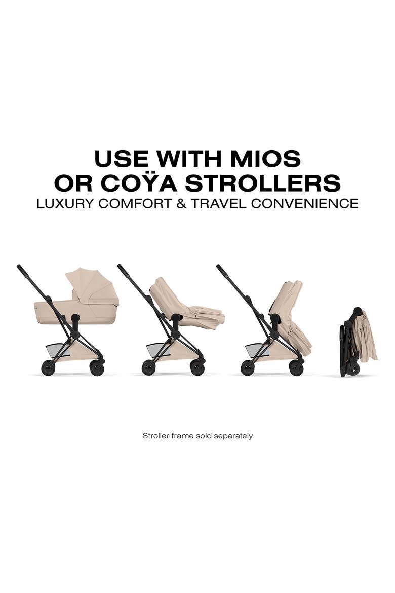Fold Lux Carry Cot for the Mios/Coya Strollers – Style Collection, Alternate, color, COZY BEIGE