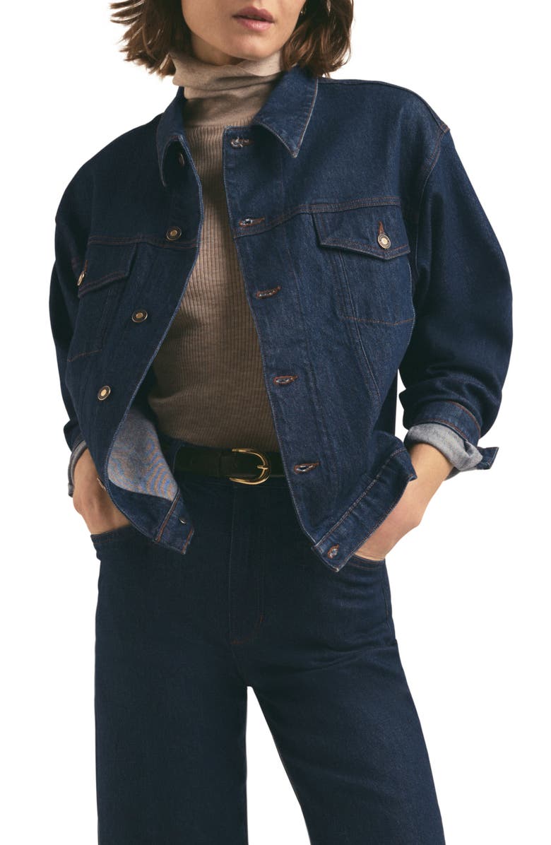 Favorite Daughter The Otto Denim Jacket, Main, color, Pepper