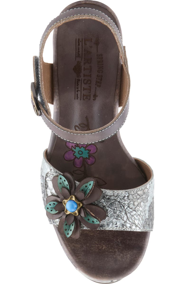 L'Artiste by Spring Step Felis Platform Sandal, Alternate, color, Grey Multi
