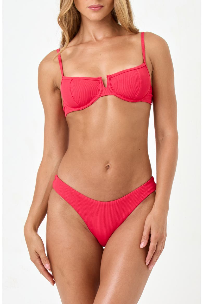 Ribbed Rocky Classic Bikini Bottoms, Alternate, color, POUT