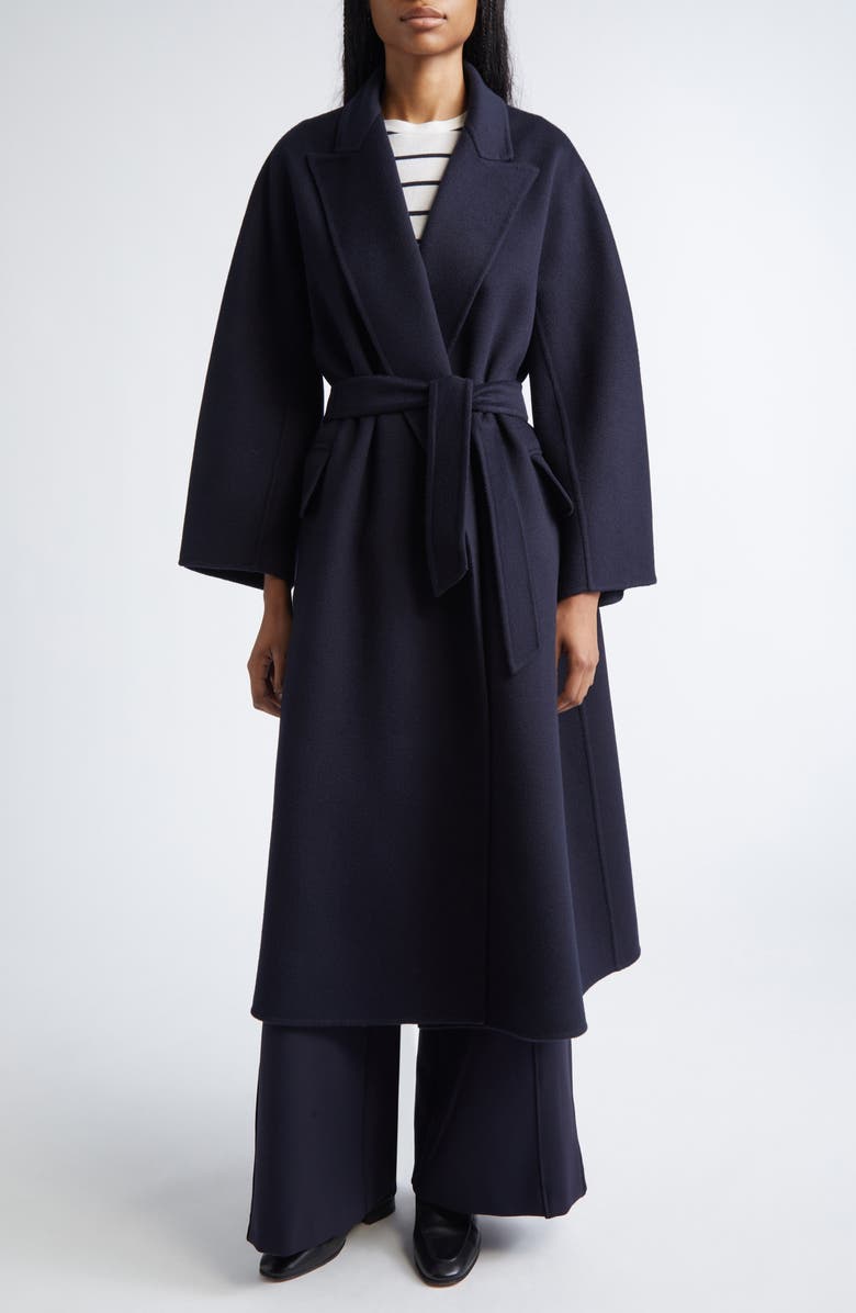 Max Mara Cesto Virgin Wool Longline Coat, Main, color, Ultramarine