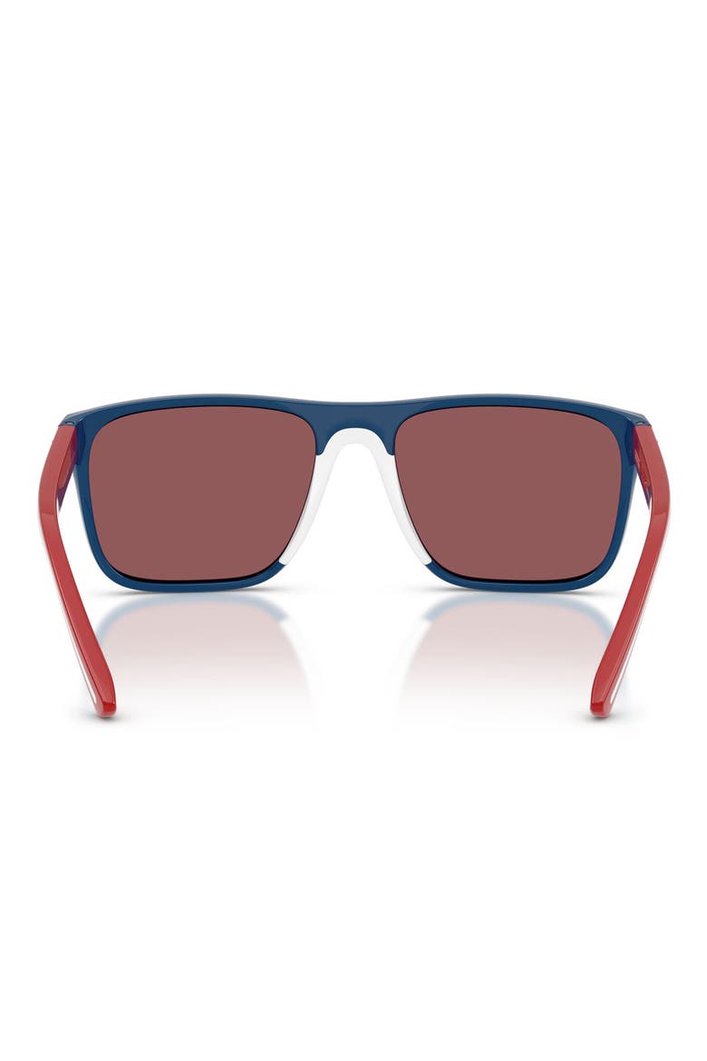 59mm Square Sunglasses, Alternate, color, BLUE / BORDEAUX