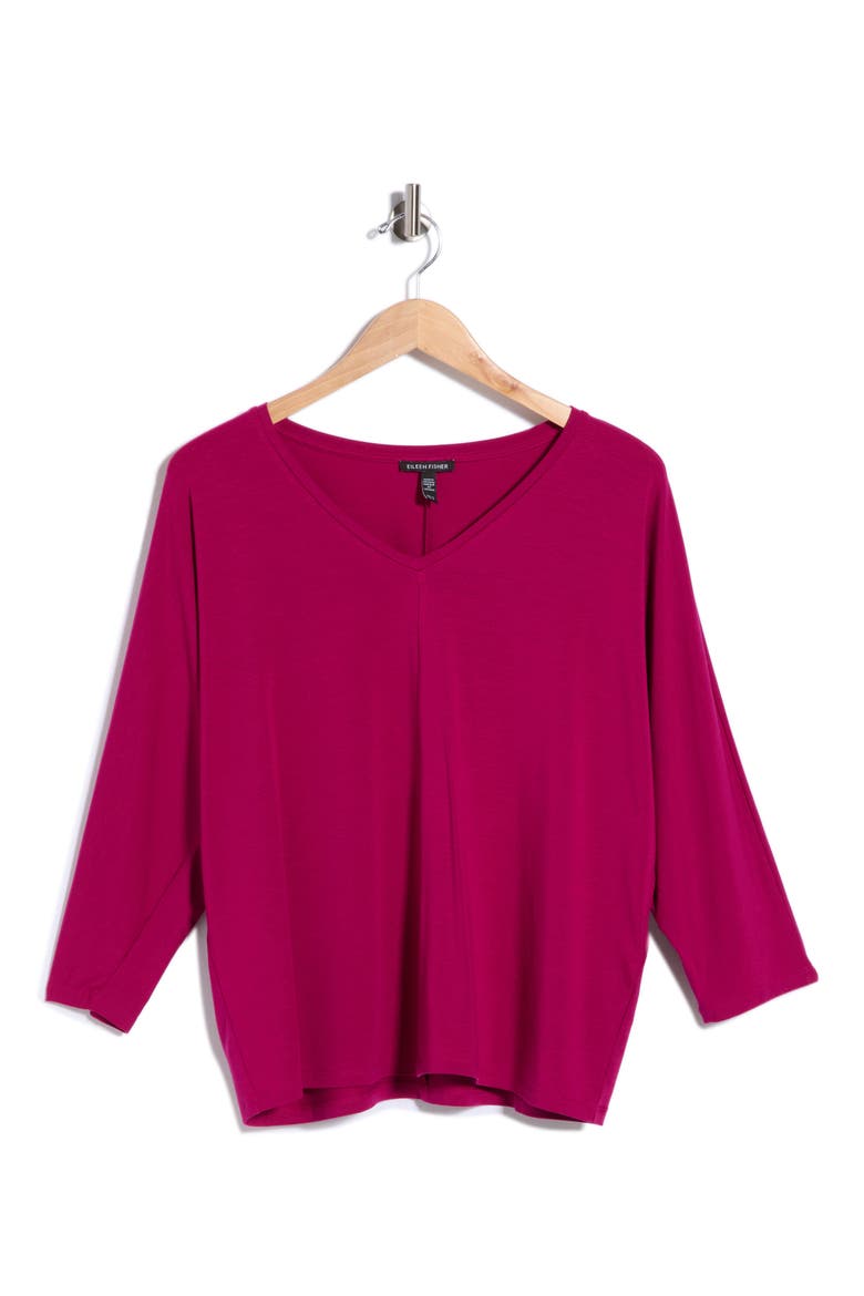 V-Neck Dolman Sleeve Top, Alternate, color, SANGRIA