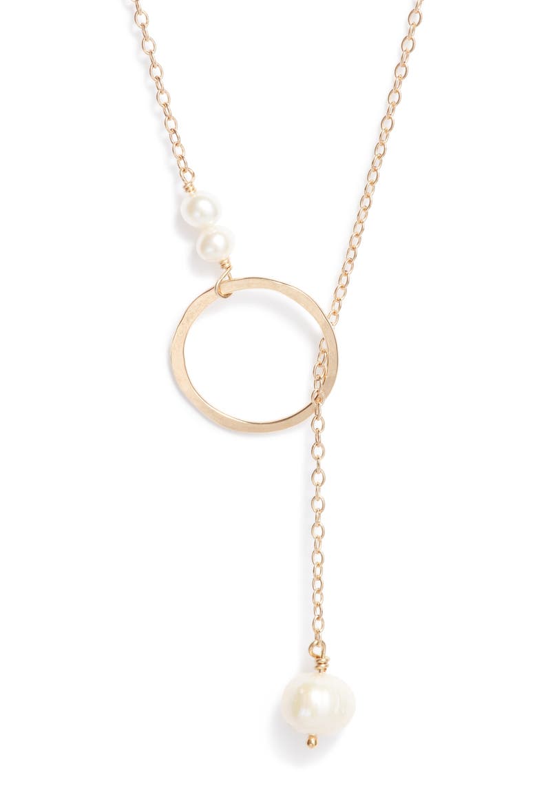 Gwyneth Cultured Pearl Necklace, Main, color, 14K GOLD FILLED