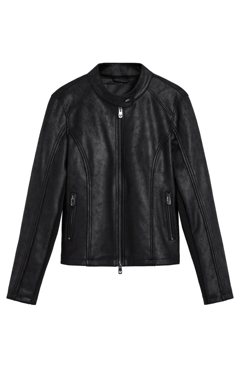 Desigual Faux Leather Jacket, Alternate, color, Black