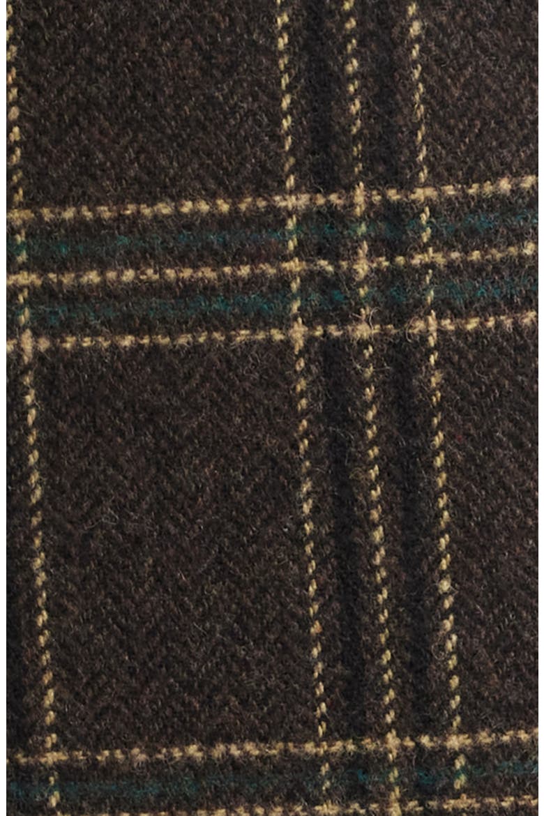 Plaid Stand Collar Blazer, Alternate, color, BROWN- BLACK PLAID