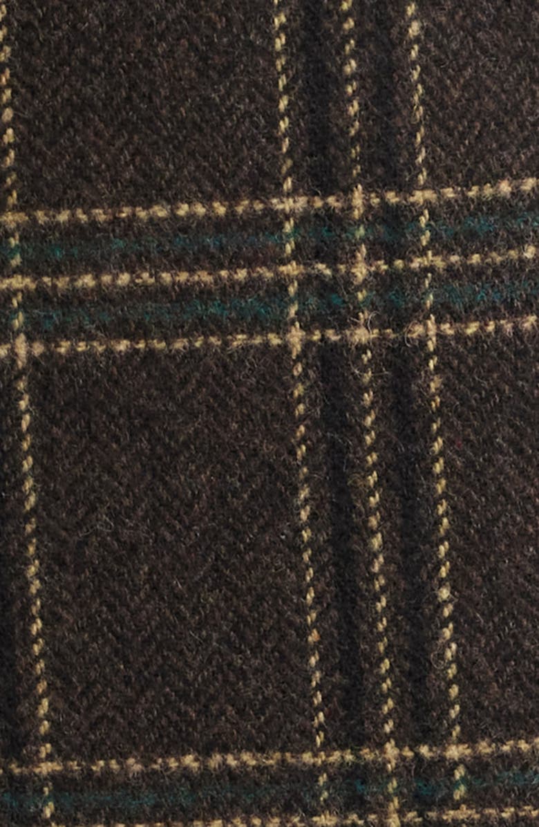 Treasure & Bond Plaid Stand Collar Blazer, Alternate, color, Brown- Black Plaid