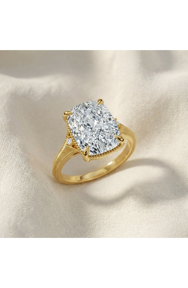 Bliss Diamond Certified 5Ct Taylor Elongated Cushion Engagement Ring 14k Gold Lab Grown, Alternate, color, 14K Yellow Gold