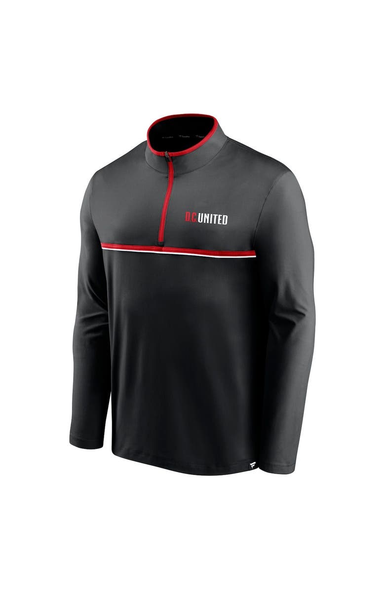 FANATICS Men's Fanatics Branded Black D.C. United Lineup Quarter-Zip Jacket, Alternate, color, Black