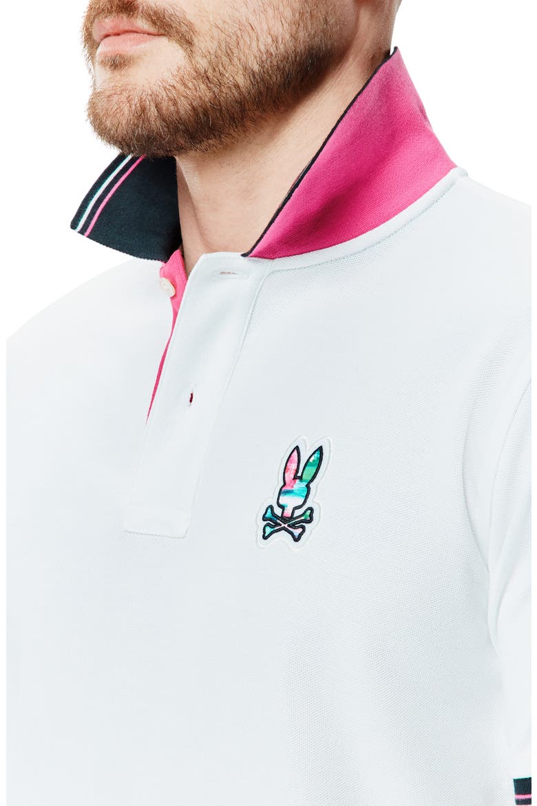 Nate Tipped Pima Cotton Piqué Polo, Alternate, color, WHITE