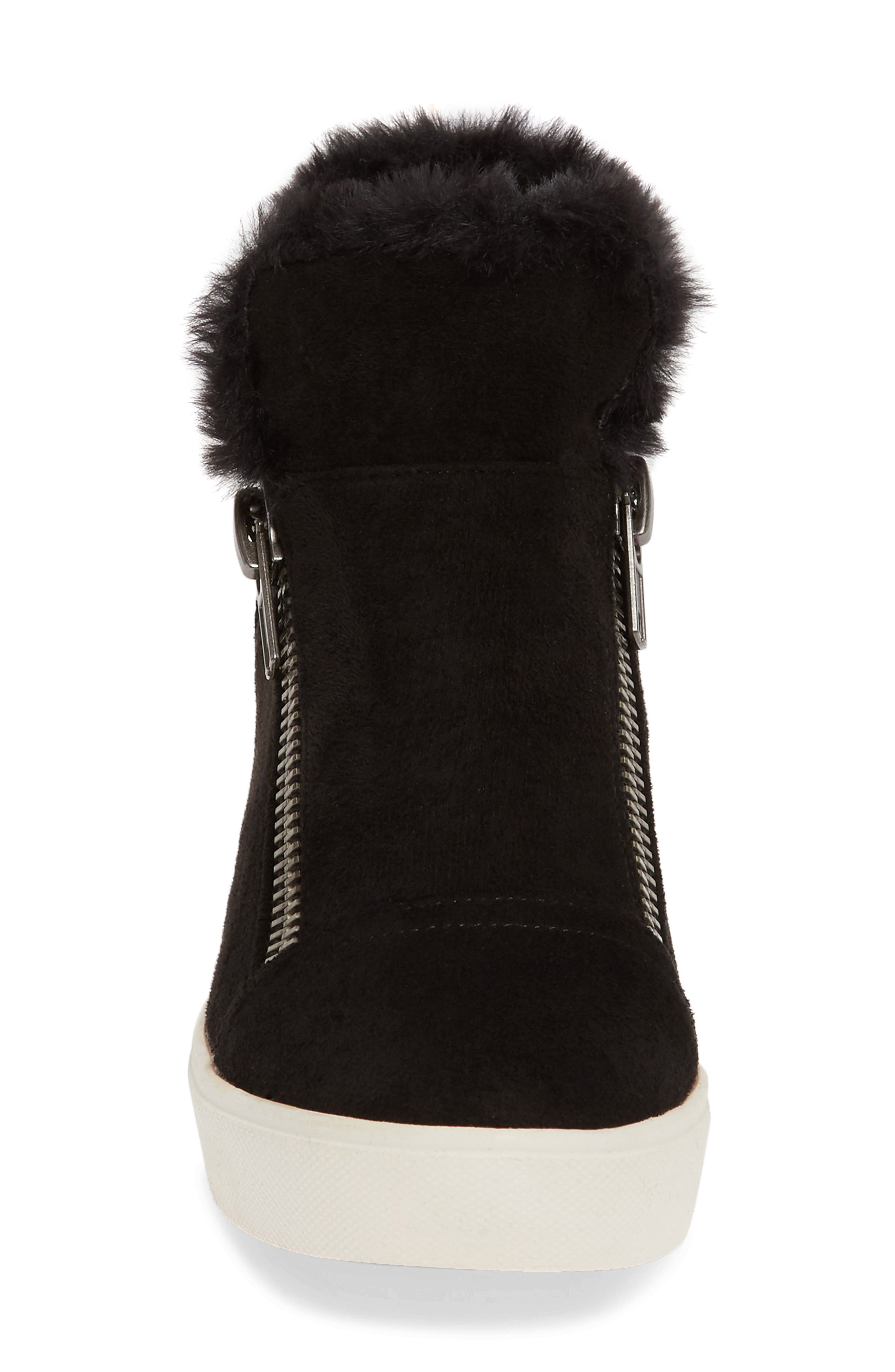 Coconuts by Matisse Later Days Faux Fur Wedge Sneaker, Alternate, color, 