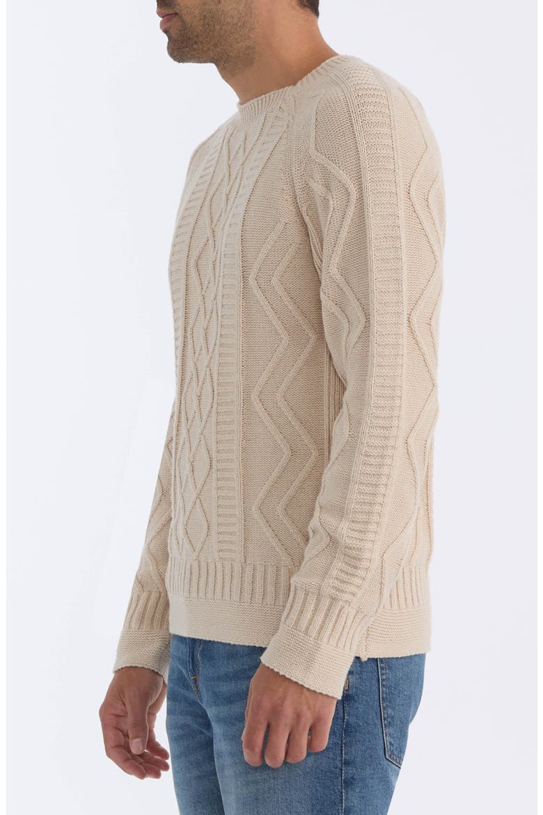Cable Knit Sweater, Alternate, color, CREAM