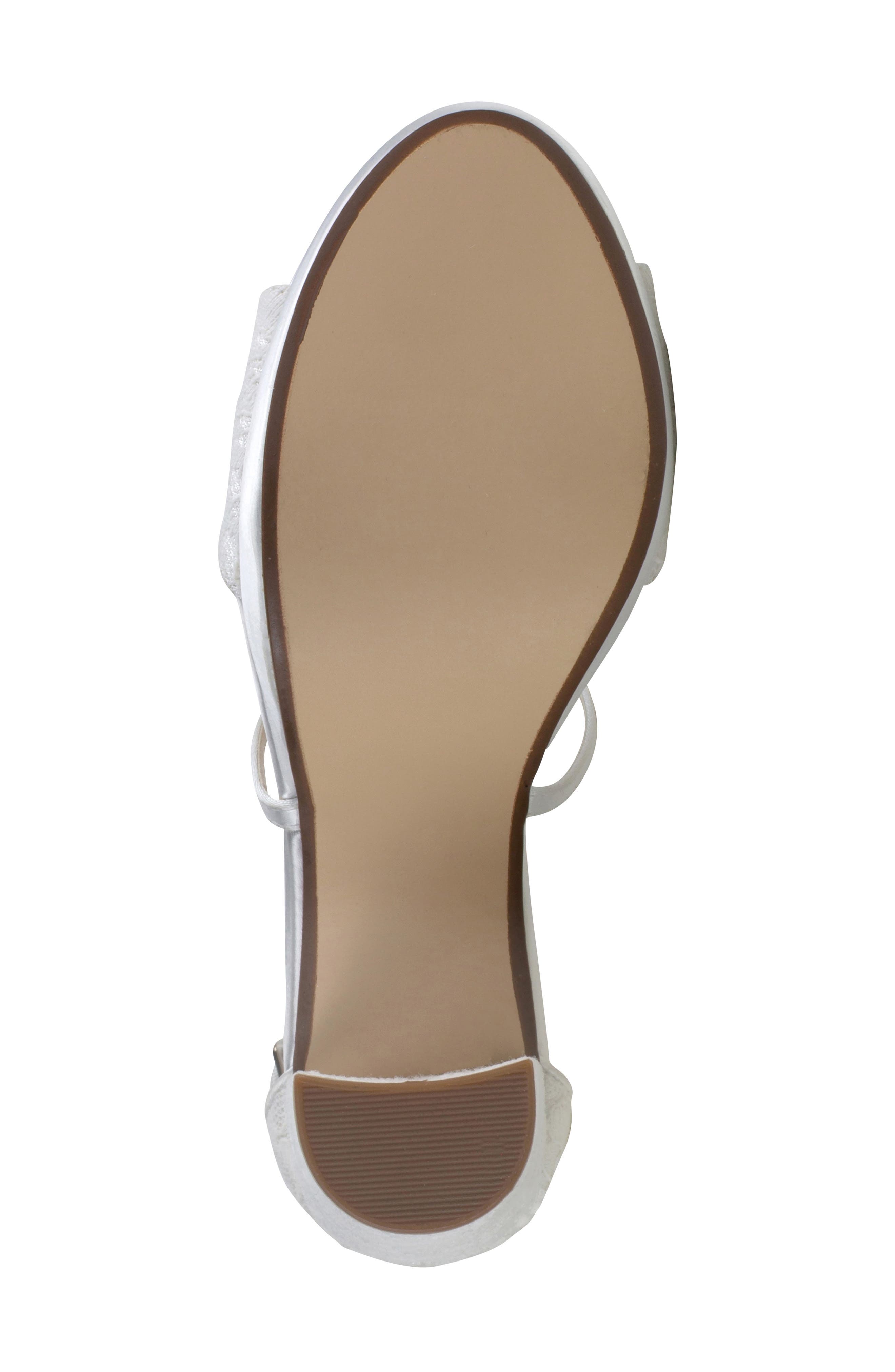 Touch Ups Violet Ankle Strap Platform Sandal, Alternate, color, White