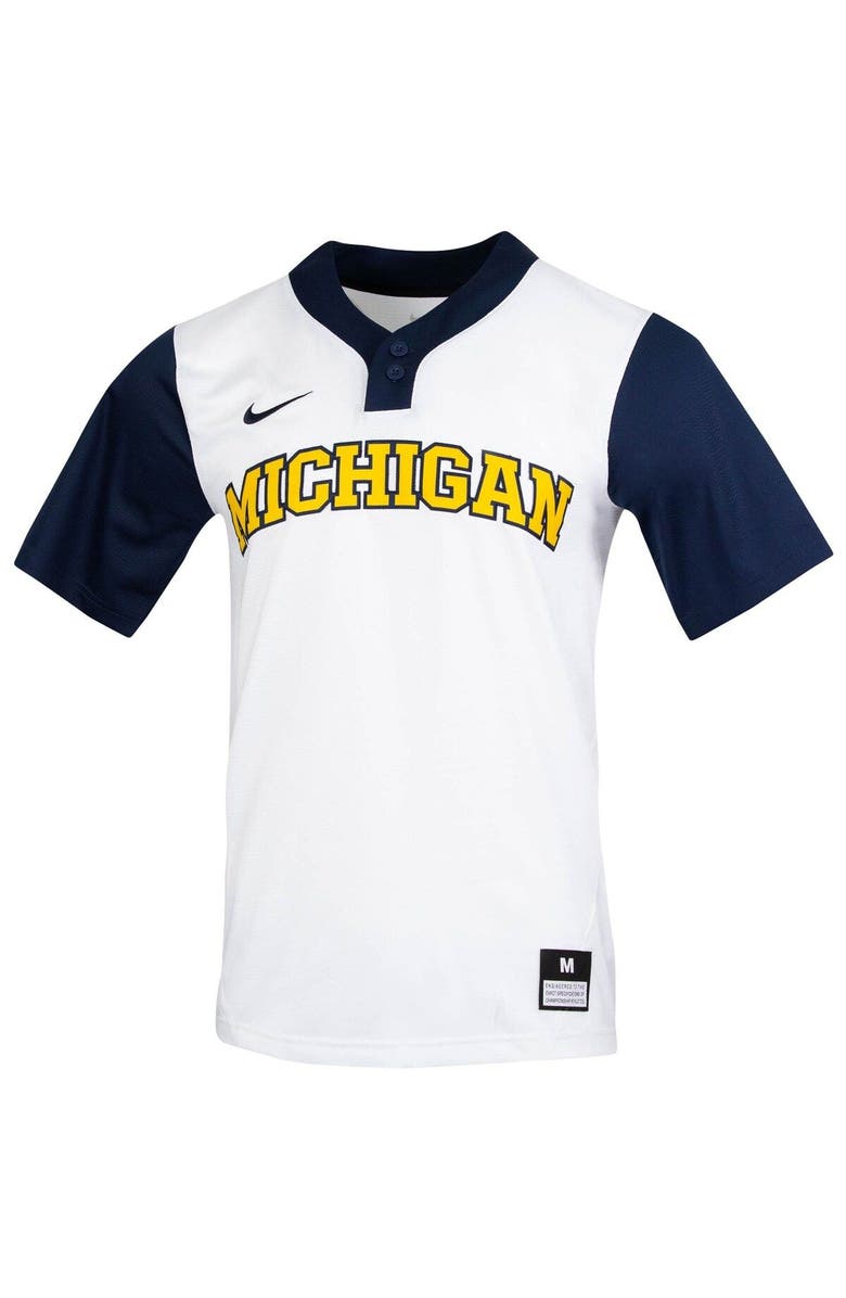 Nike Unisex Nike White Michigan Wolverines Replica Softball Jersey, Alternate, color, White