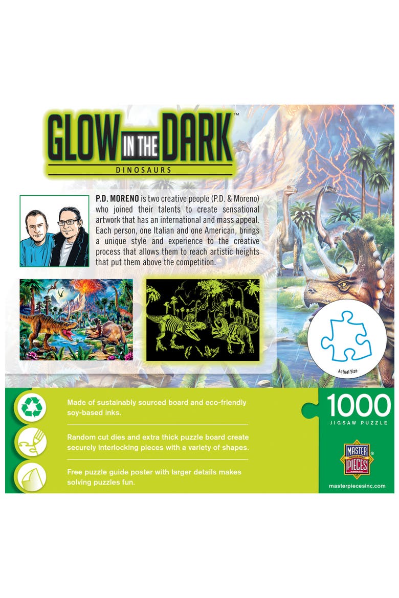 Glow in the Dark Dinosaurs 1000pc Puzzle, Alternate, color, Multicolor