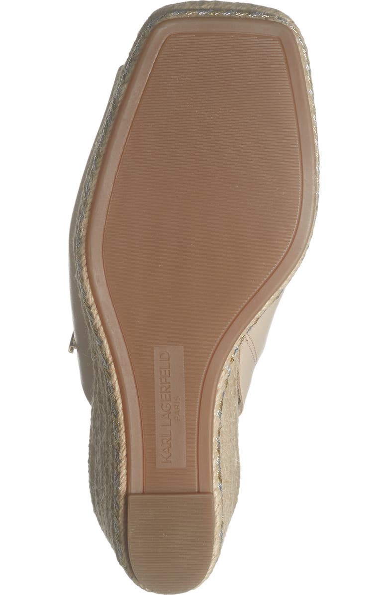 KARL LAGERFELD PARIS Clove Wedge Mule, Alternate, color, New Nude