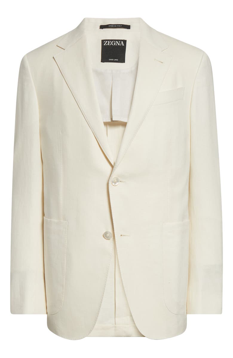ZEGNA Oasi Linen Sport Coat, Alternate, color, White Solid