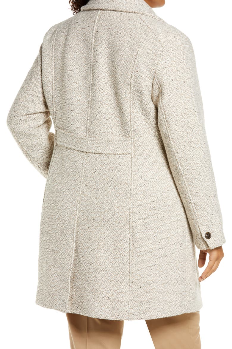Notch Collar Tweed Coat, Alternate, color, OATMEAL
