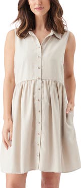 Ripe Maternity Chloe Button Down Sleeveless Tencel Maternity Dress