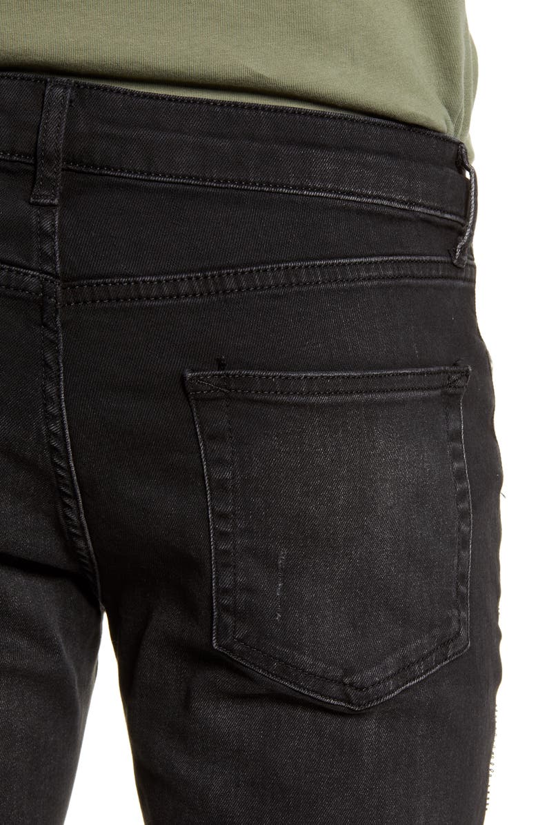 Topman Ripped Slim Fit Jeans, Alternate, color, 