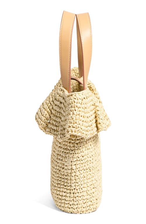 Stoney Clover Lane Small Ruffle Raffia Tote In Beige
