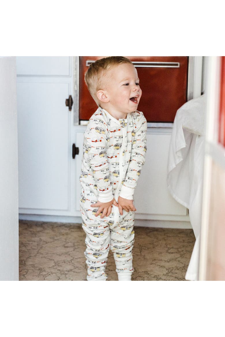 Organic Cotton Zipper Pajama, Alternate, color, Chicken