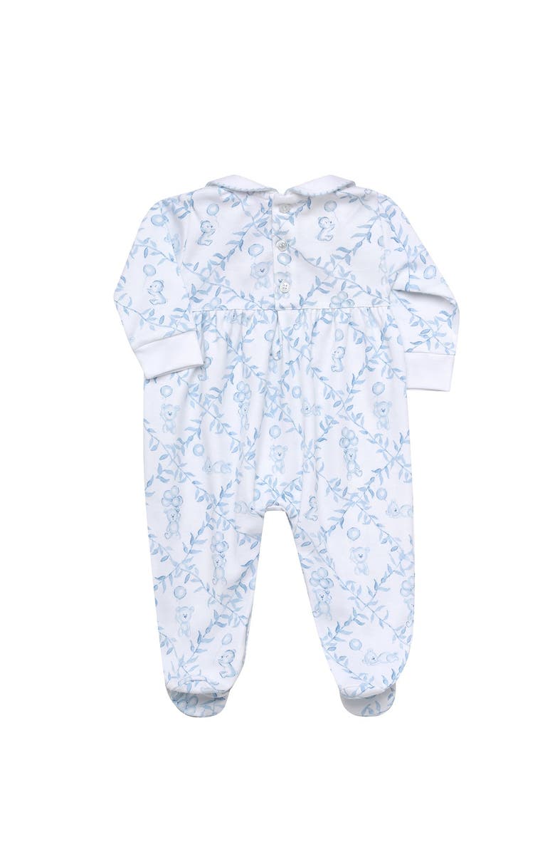 Nellapima Blue Bears Trellace Smocked Footie - Baby, Alternate, color, Blue