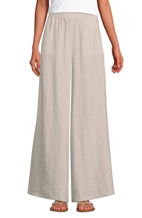 Linen High Rise Palazzo Pants