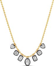 SHYMI Mixed Shape Stone Dangle Ball Chain Necklace