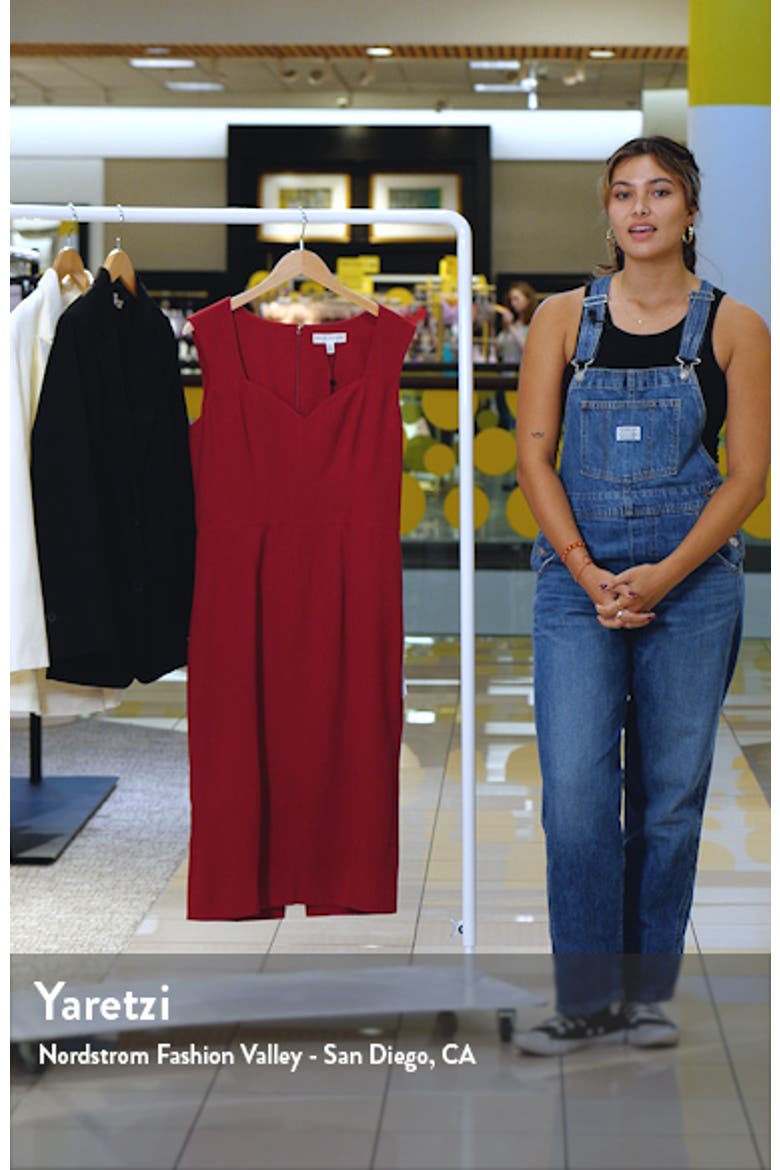 Elle Sweetheart Neck Sheath Midi Dress video