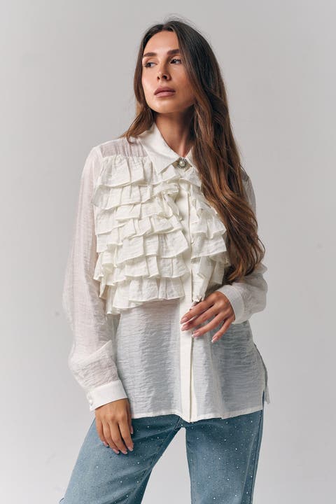 Silk Ruffles Blouse