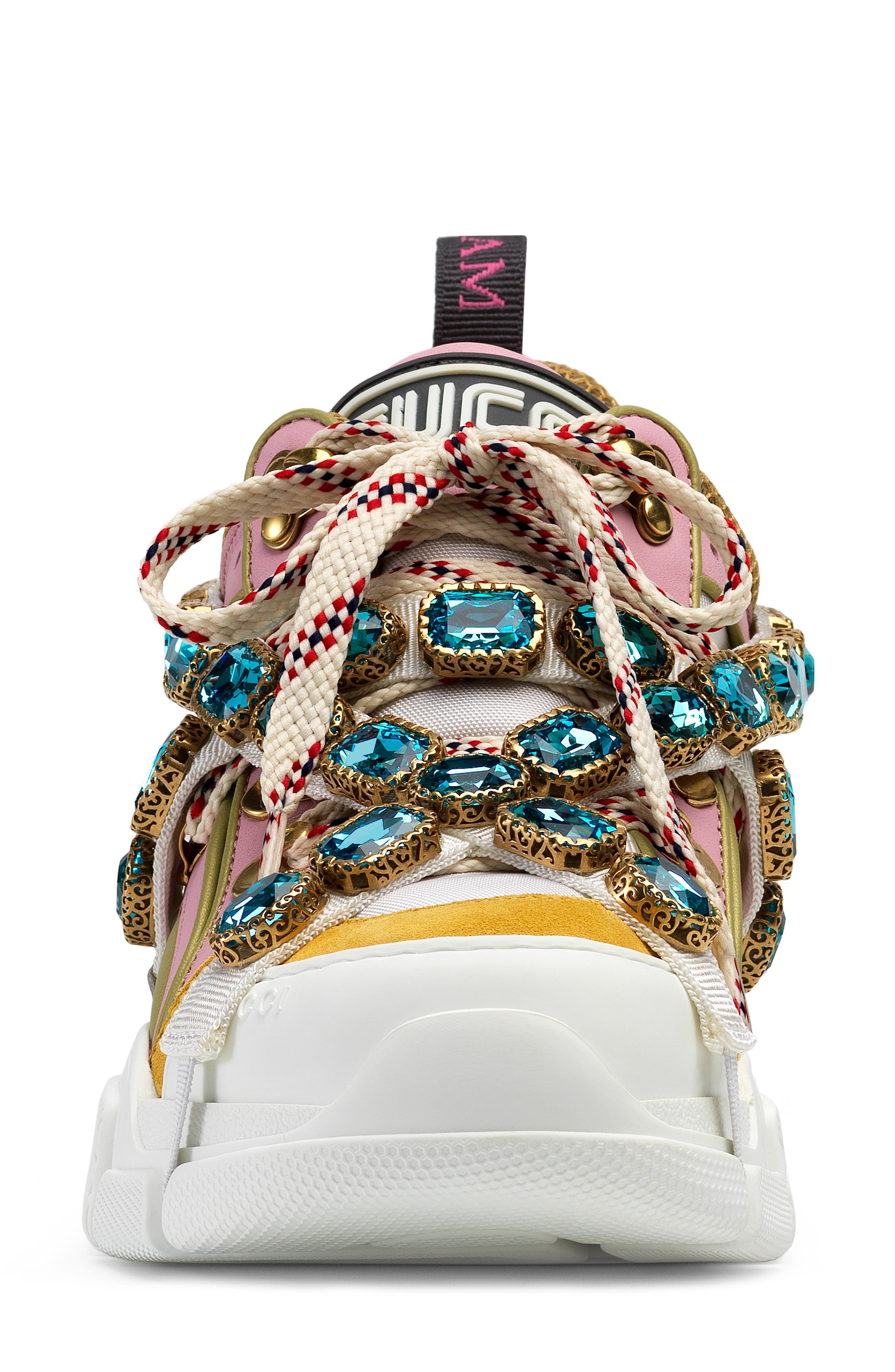 Flashtrek Jewel Embellished Sneaker, Alternate, color, PINK/ YELLOW/ BLUE