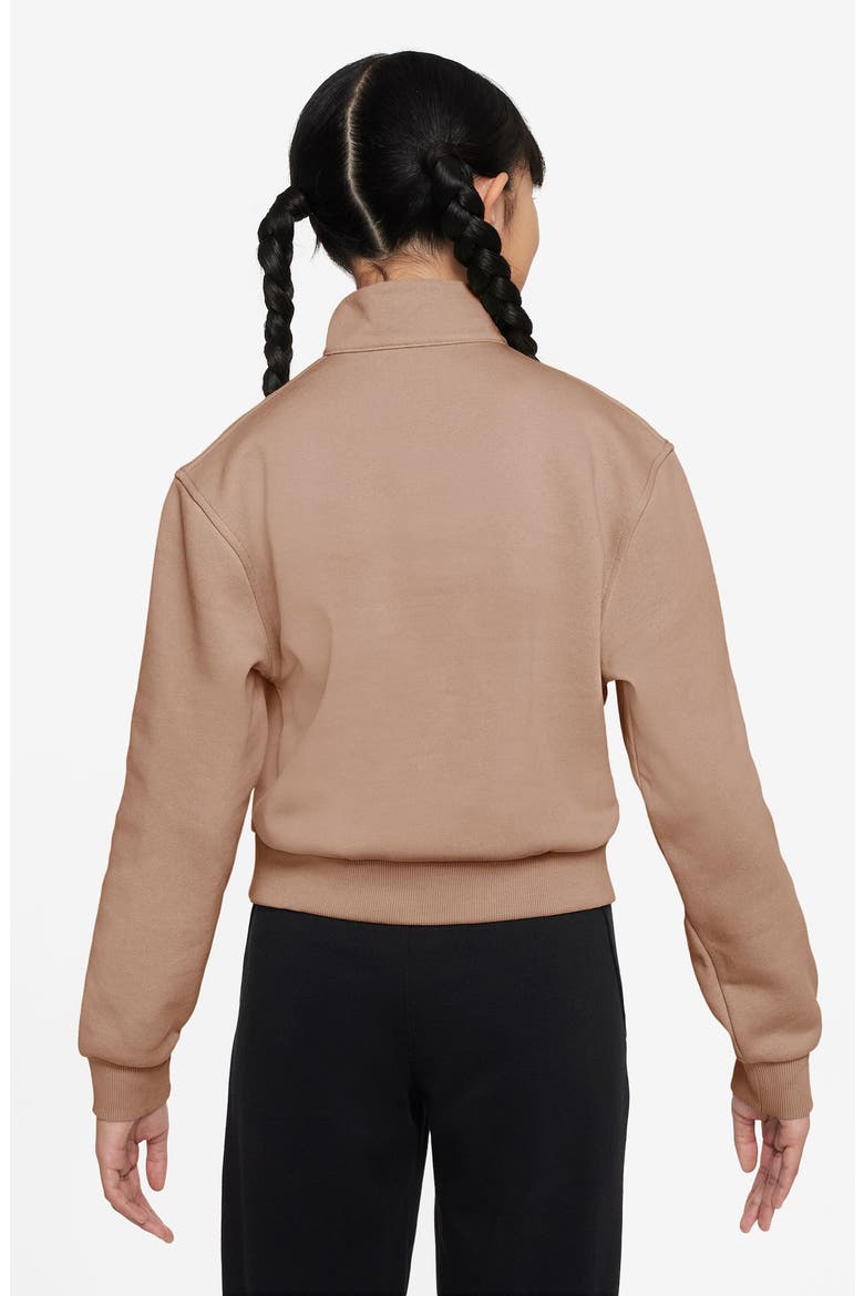 Kids' Sportswear Club Fleece Quarter Zip Pullover, Alternate, color, 200 HEMP/WHITE