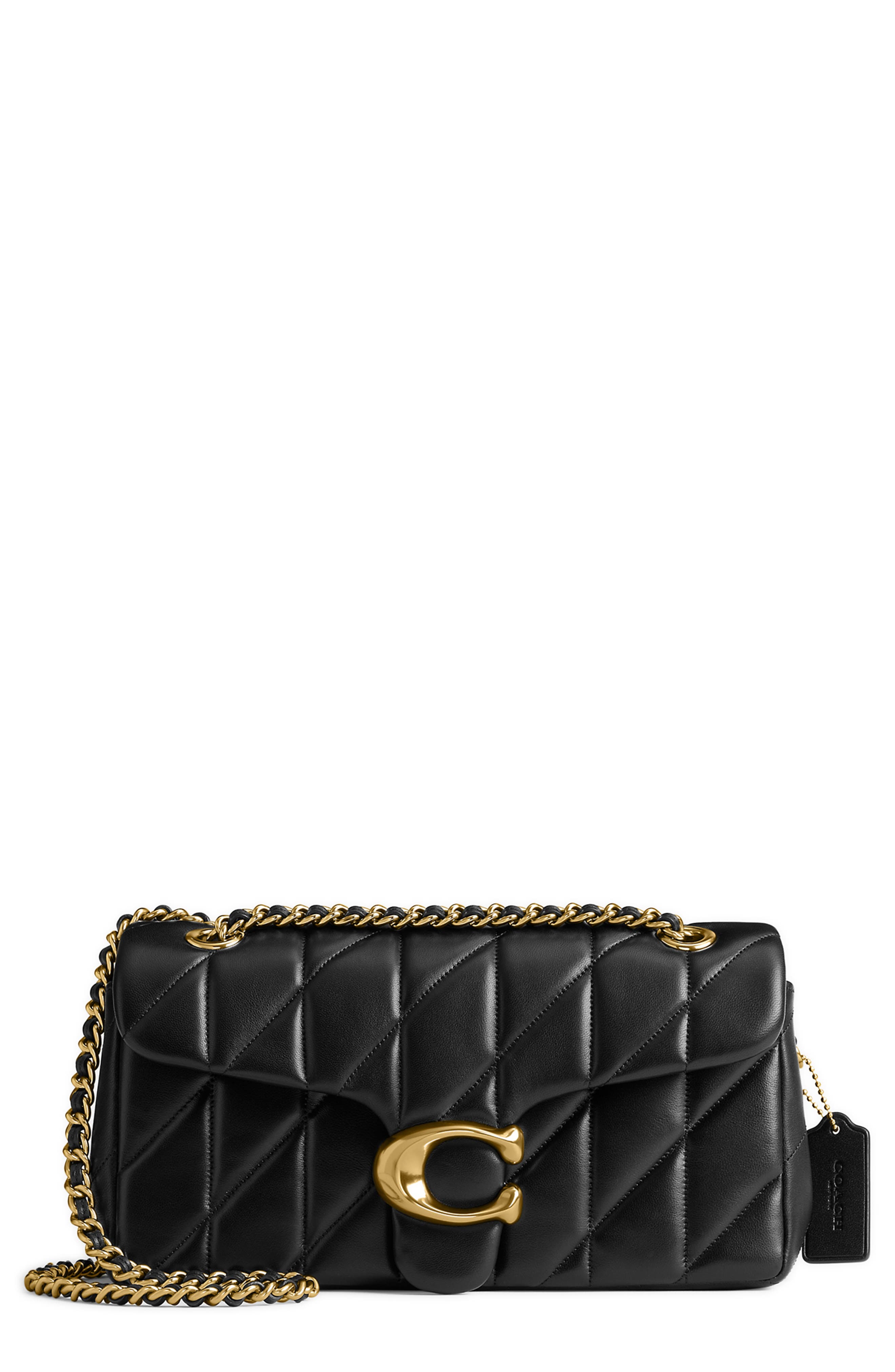 COACH Tabby 26 Quilted Leather Convertible Crossbody Bag, Main, color, B4/Black