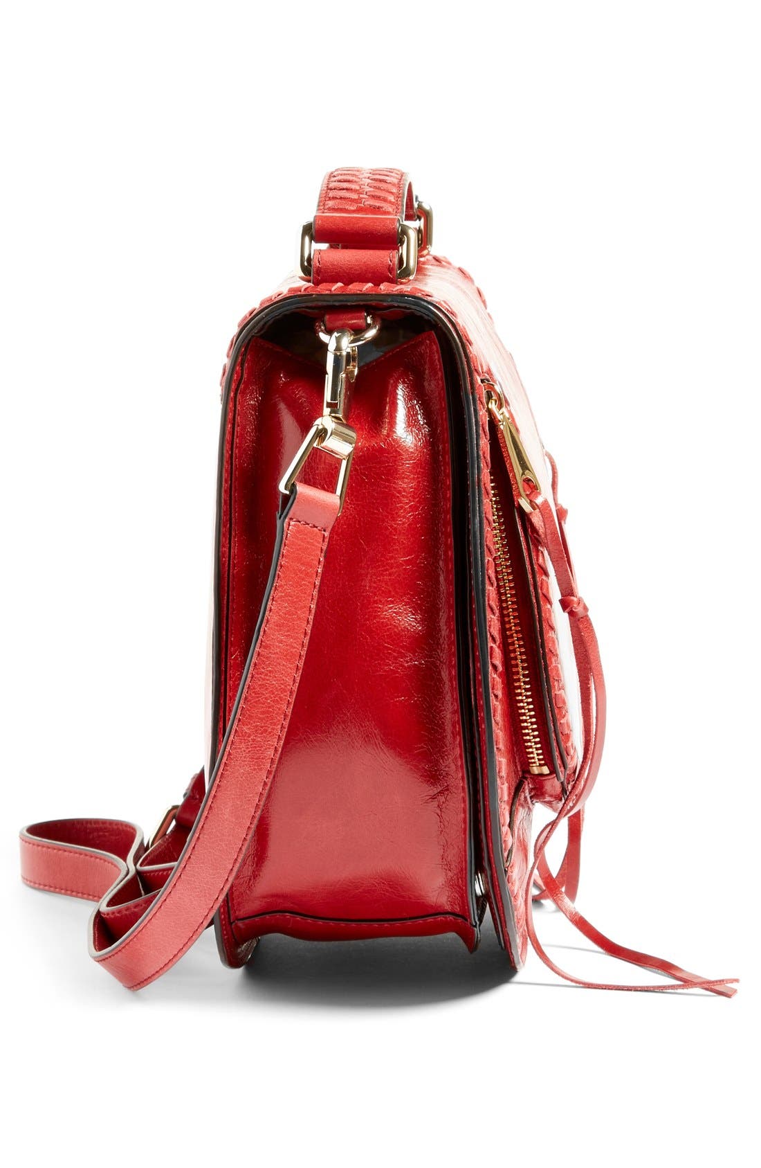 Vanity Saddle Bag, Alternate, color, DEEP RED DISTRESSED LEATHER