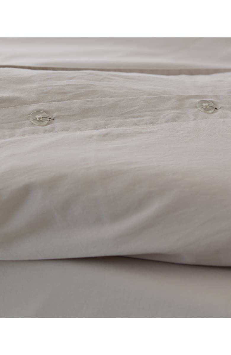 Pact Organic Room Service Sateen Duvet Cover, Alternate, color, Dove Grey