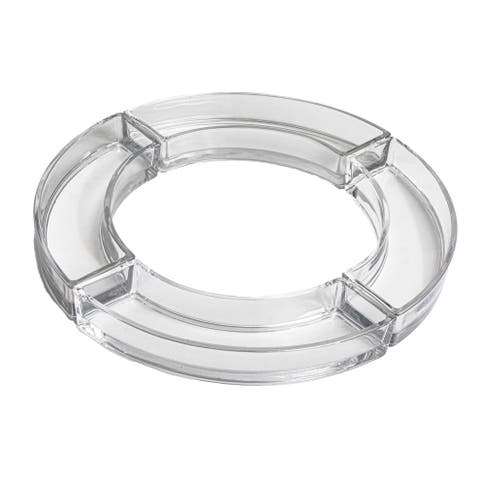 Elegant Curved Glass Dish and Votive Holder, Clear