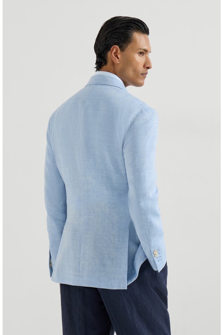 Chevron deconstructed blazer, Alternate, color, Azure