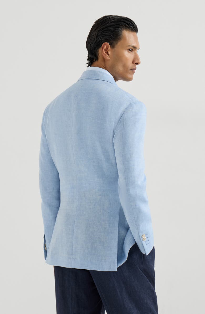 Brunello Cucinelli Chevron deconstructed blazer, Alternate, color, Azure