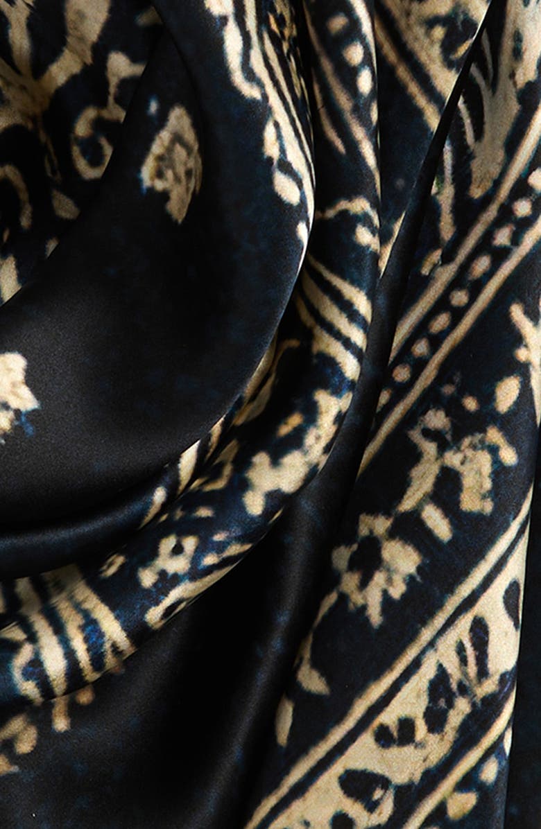 R13 Oversize Silk Bandana Scarf, Alternate, color, Blue Bandana